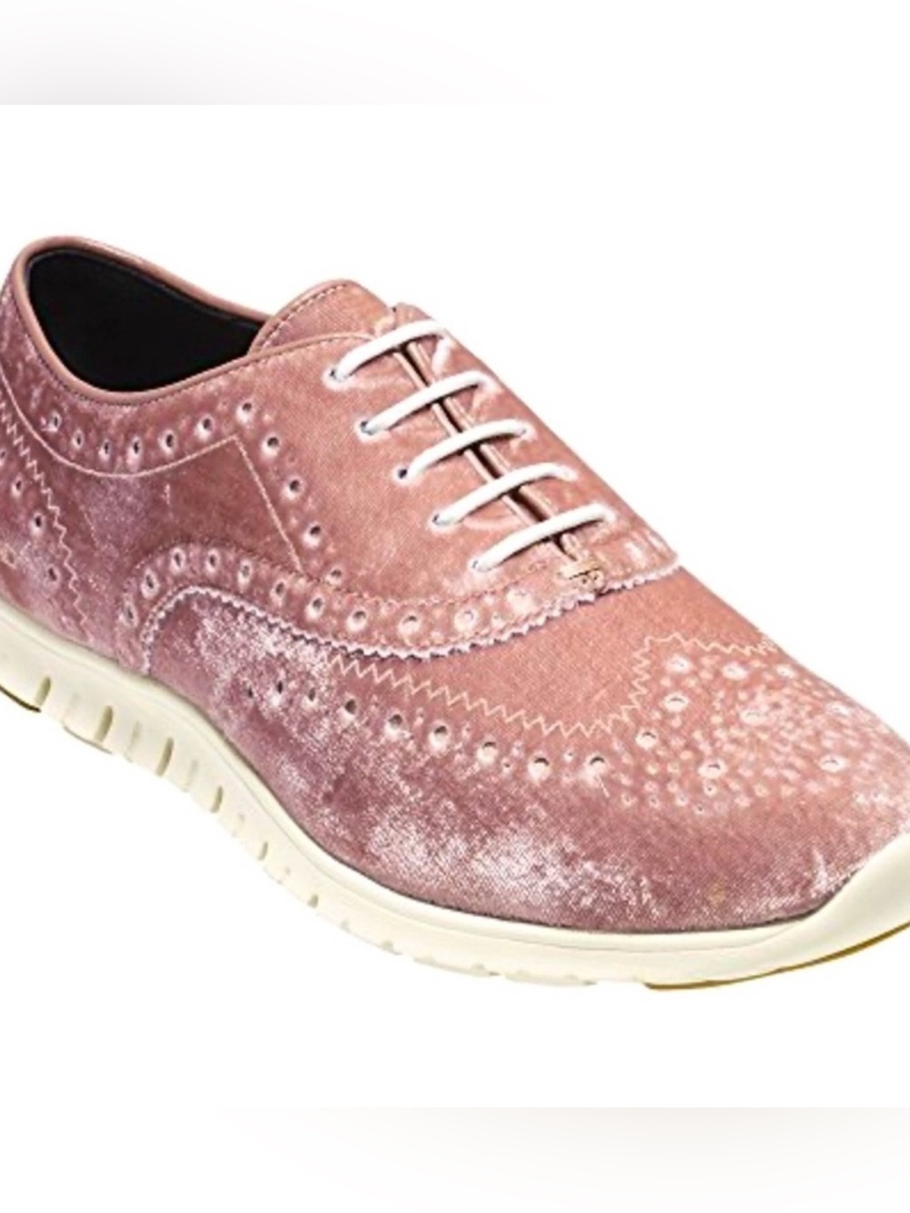 Cole Haan Zerogrand Wing Tip Oxford in Pink Velvet